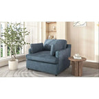 Fauteuil d'appoint 37 po avec pieds en plastique et coussins décoratifs