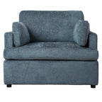 Fauteuil d'appoint 37 po avec pieds en plastique et coussins décoratifs
