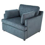 Fauteuil d'appoint 37 po avec pieds en plastique et coussins décoratifs