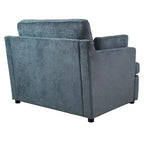 Fauteuil d'appoint 37 po avec pieds en plastique et coussins décoratifs