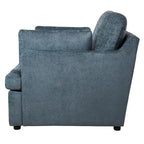 Fauteuil d'appoint 37 po avec pieds en plastique et coussins décoratifs