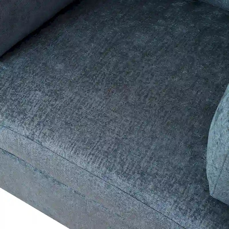 Fauteuil d'appoint 37 po avec pieds en plastique et coussins décoratifs