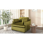 Fauteuil d'appoint 37 po avec pieds en plastique et coussins décoratifs
