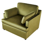 Fauteuil d'appoint 37 po avec pieds en plastique et coussins décoratifs