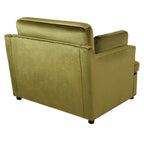 Fauteuil d'appoint 37 po avec pieds en plastique et coussins décoratifs