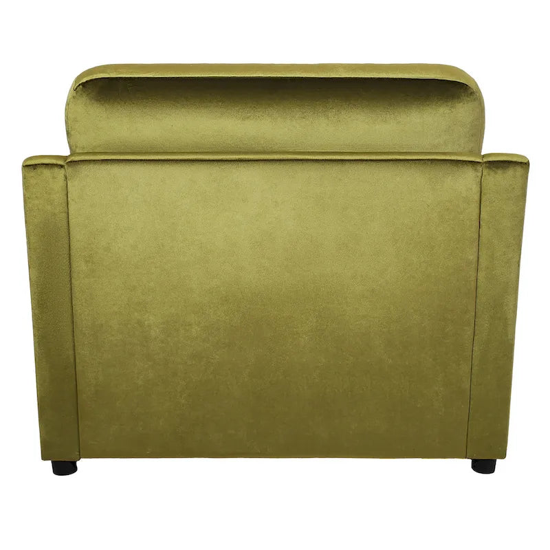 Fauteuil d'appoint 37 po avec pieds en plastique et coussins décoratifs