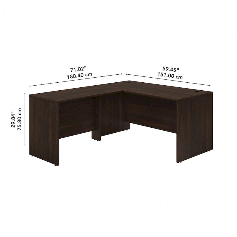 Bureau d'angle 60 po série (inclut un bureau latéral de 42 po)