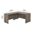 Bureau d'angle 60 po série (inclut un bureau latéral de 42 po)