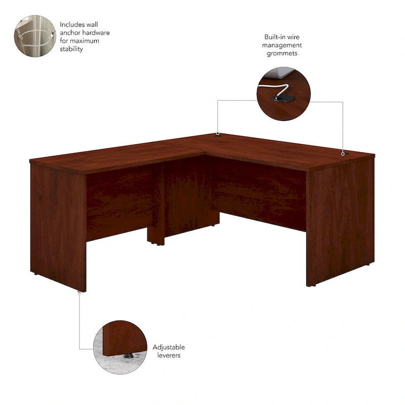 Bureau d'angle 60 po série (inclut un bureau latéral de 42 po)