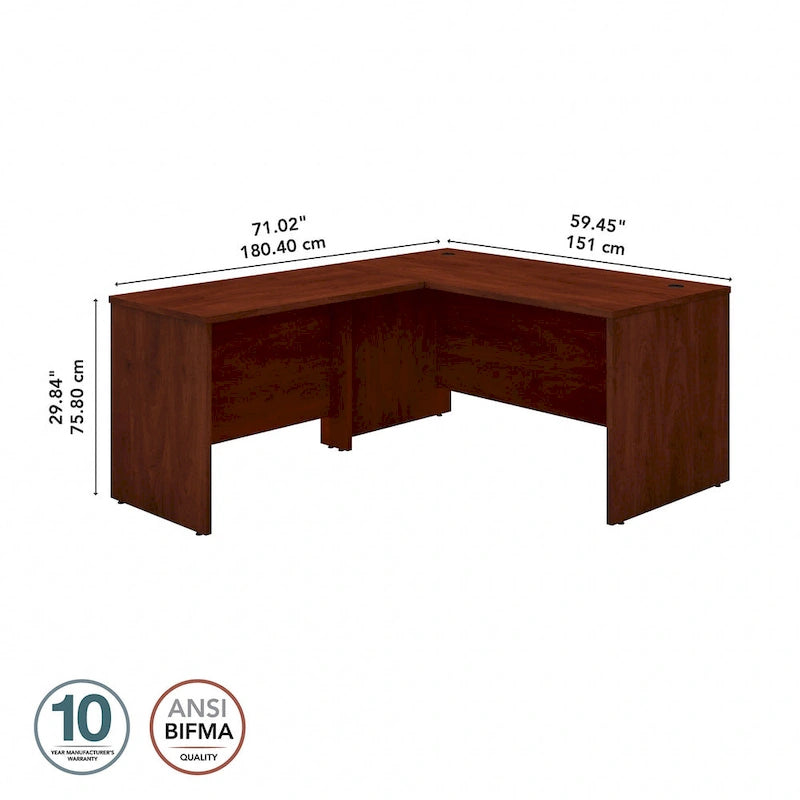 Bureau d'angle 60 po série (inclut un bureau latéral de 42 po)