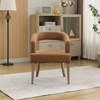 Fauteuil d'appoint rembourré, moderne, large de 25,79 po, dossier ouvert, en forme de tonneau