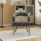 Fauteuil d'appoint rembourré, moderne, large de 25,79 po, dossier ouvert, en forme de tonneau