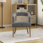 Fauteuil d'appoint rembourré, moderne, large de 25,79 po, dossier ouvert, en forme de tonneau