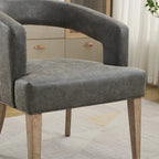 Fauteuil d'appoint rembourré, moderne, large de 25,79 po, dossier ouvert, en forme de tonneau