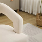 Fauteuil d'appoint rembourré, moderne, large de 25,79 po, dossier ouvert, en forme de tonneau