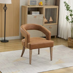 Fauteuil d'appoint rembourré, moderne, large de 25,79 po, dossier ouvert, en forme de tonneau
