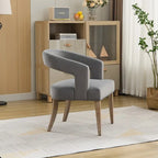 Fauteuil d'appoint rembourré, moderne, large de 25,79 po, dossier ouvert, en forme de tonneau