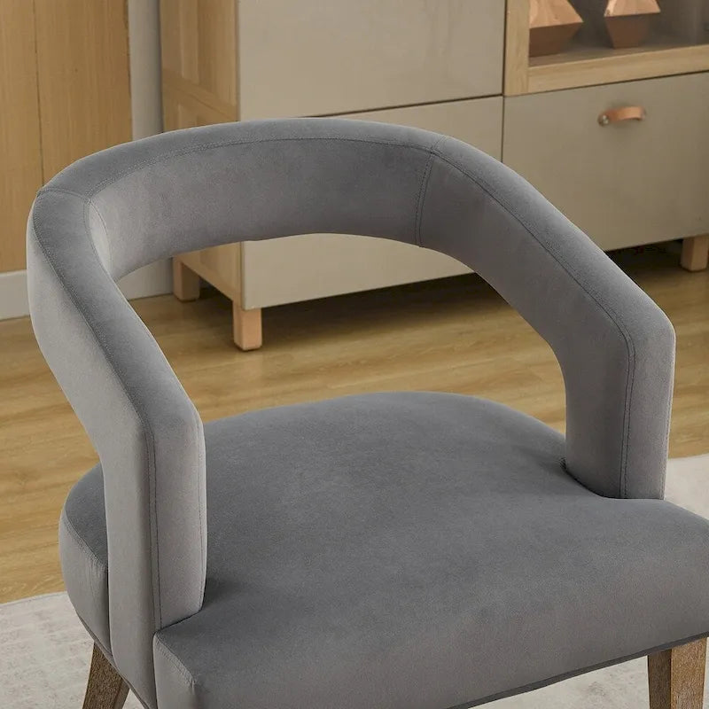 Fauteuil d'appoint rembourré, moderne, large de 25,79 po, dossier ouvert, en forme de tonneau