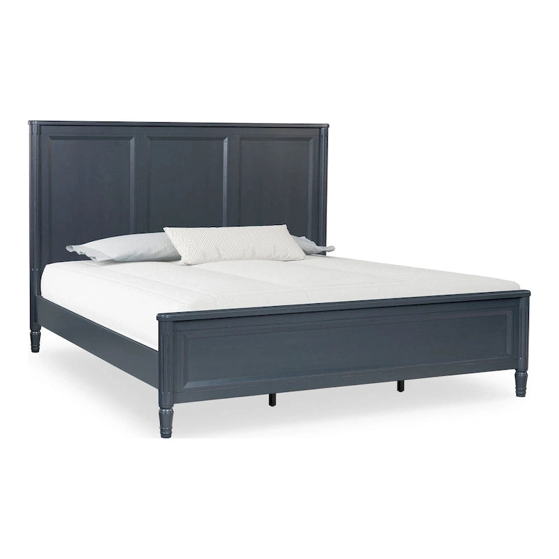 Lit panneau en bois massif moderne classique