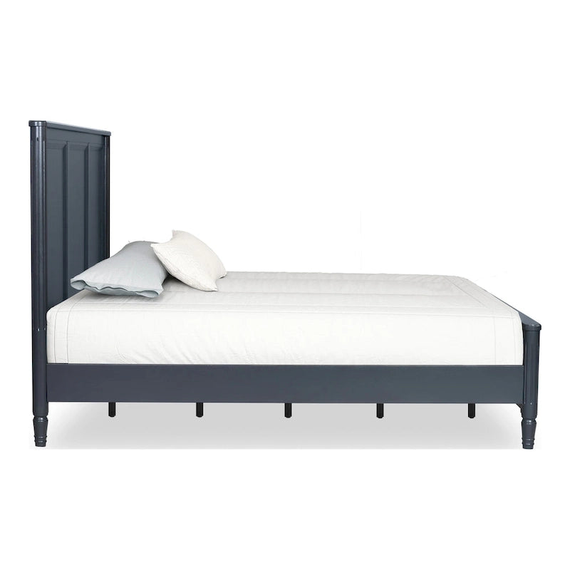 Lit panneau en bois massif moderne classique