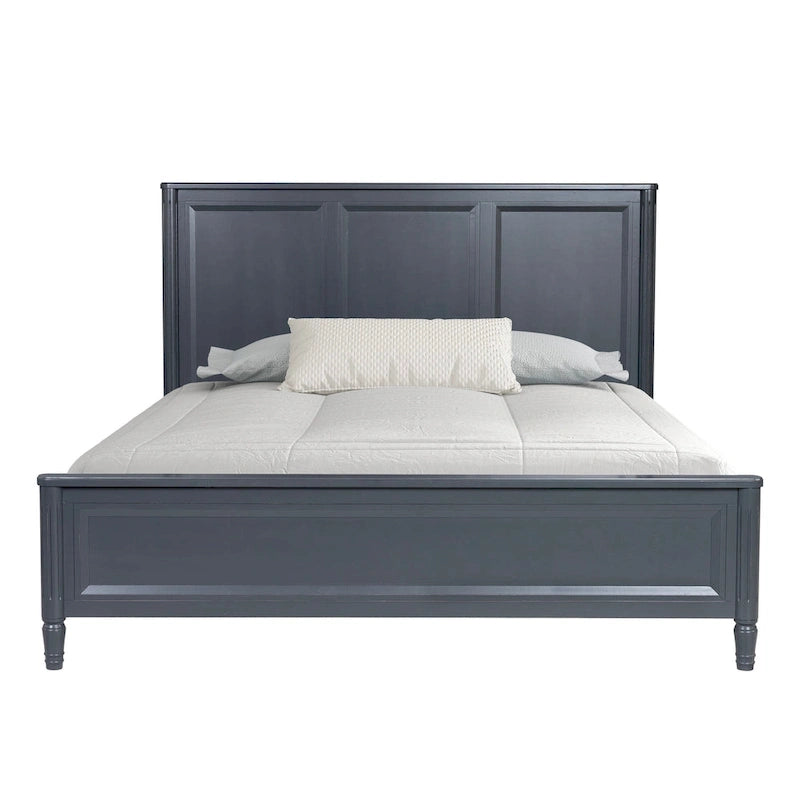 Lit panneau en bois massif moderne classique
