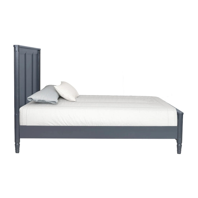 Lit panneau en bois massif moderne classique
