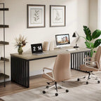 Bureau informatique 2 personnes de 199,9 cm, bureau exécutif en bois pour bureau à domicile