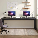 Bureau informatique 2 personnes de 199,9 cm, bureau exécutif en bois pour bureau à domicile