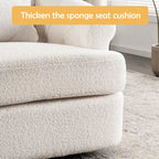 Fauteuil pivotant en velours avec pouf, rotation 360° et capacité de 136 kg
