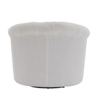 Fauteuil pivotant en velours avec pouf, rotation 360° et capacité de 136 kg