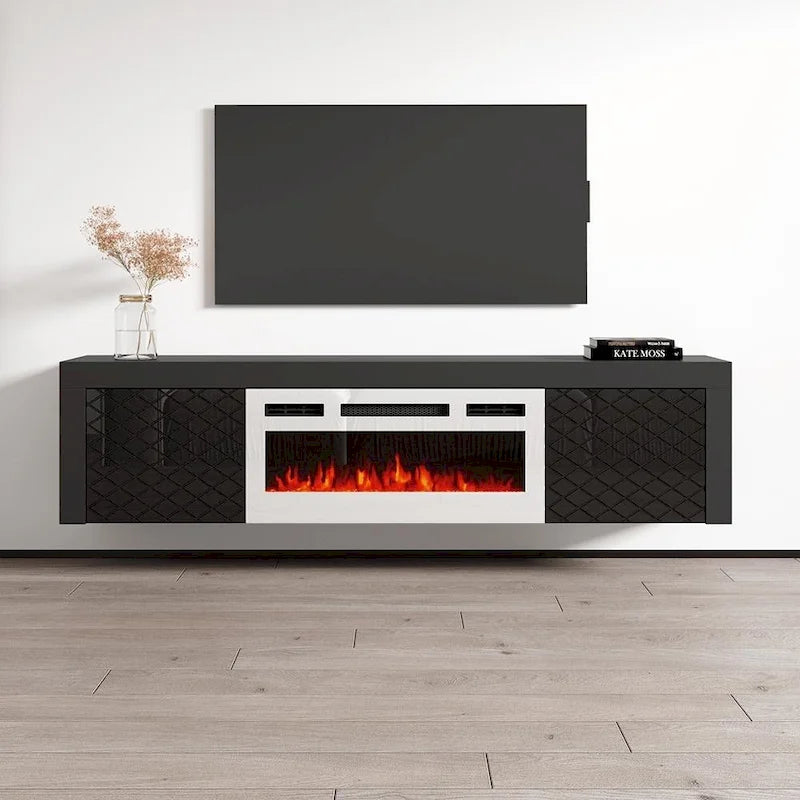 Meuble TV 71 avec cheminée électrique