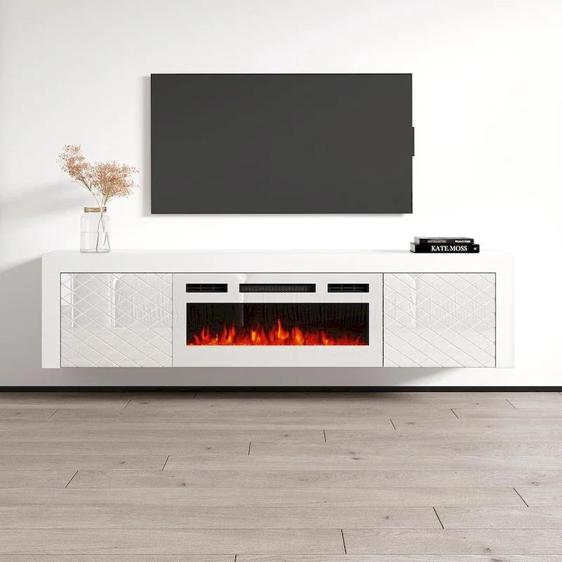 Meuble TV 71 avec cheminée électrique