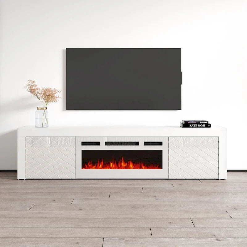 Meuble TV 71 avec cheminée électrique