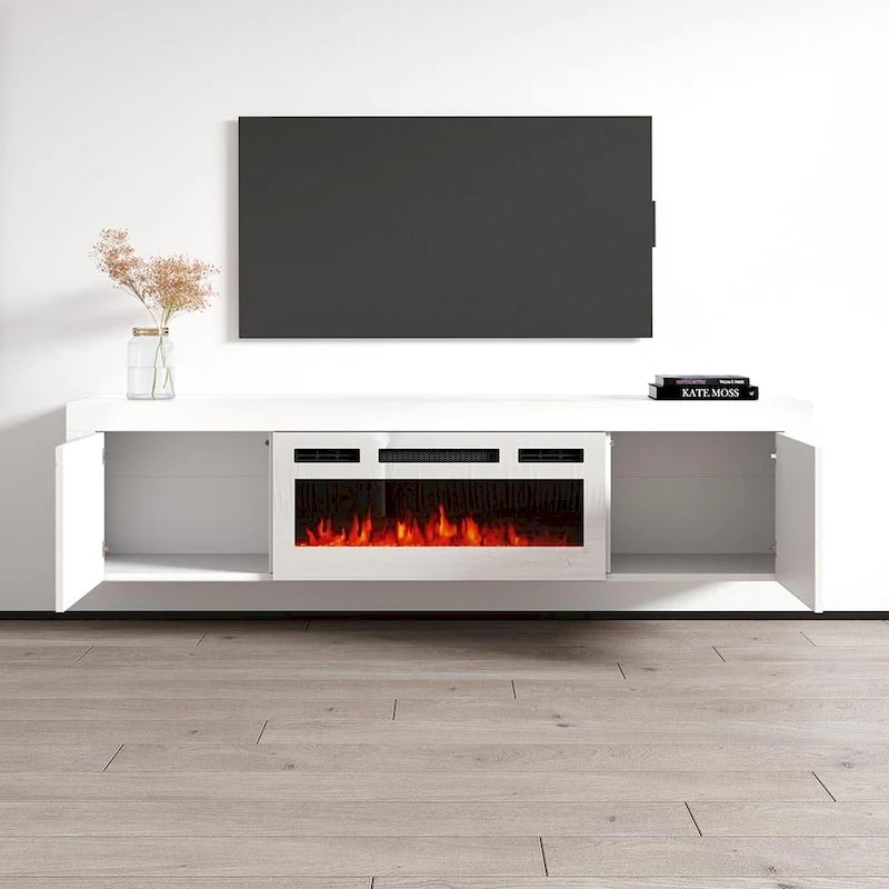 Meuble TV 71 avec cheminée électrique