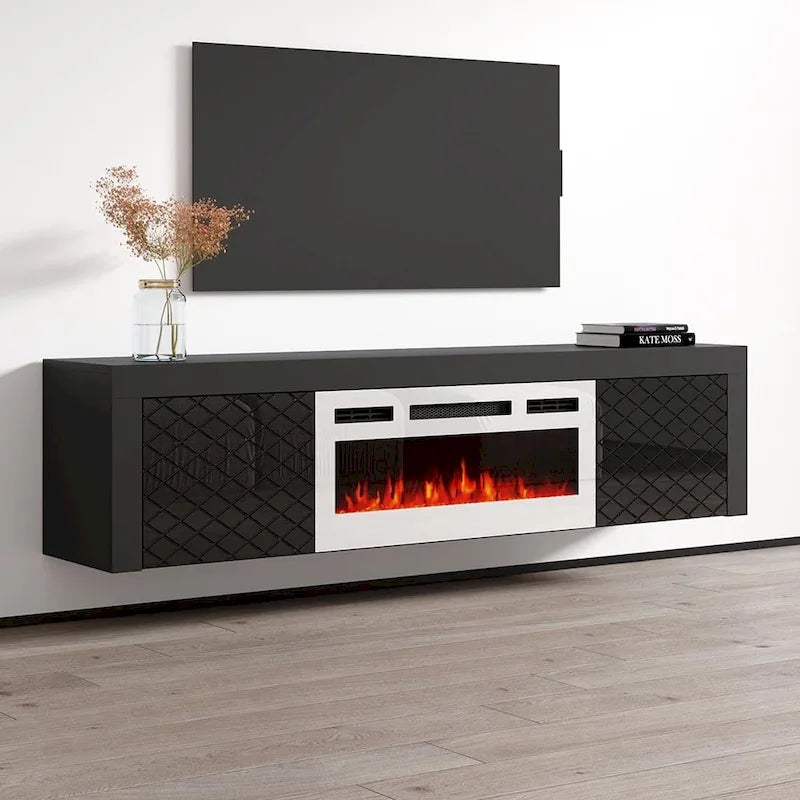 Meuble TV 71 avec cheminée électrique