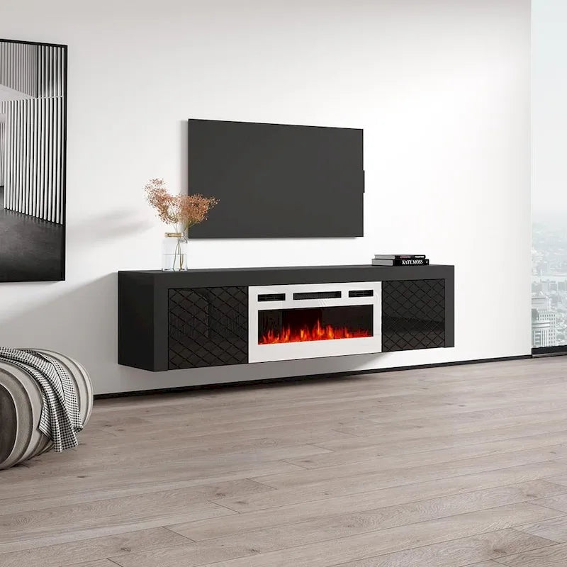 Meuble TV 71 avec cheminée électrique