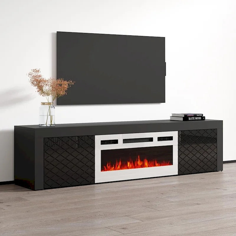 Meuble TV 71 avec cheminée électrique