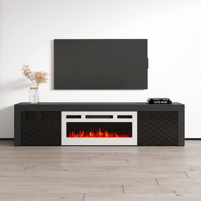 Meuble TV 71 avec cheminée électrique