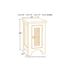 Table d'appoint de fauteuil - Blanc/Marron