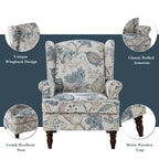 Fauteuil d'appoint traditionnel en tissu avec pieds tournés, lot de 2