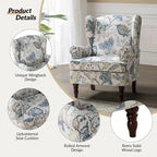 Fauteuil d'appoint traditionnel en tissu avec pieds tournés, lot de 2