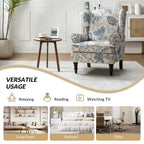 Fauteuil d'appoint traditionnel en tissu avec pieds tournés, lot de 2