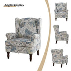 Fauteuil d'appoint traditionnel en tissu avec pieds tournés, lot de 2