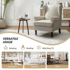 Fauteuil d'appoint traditionnel en tissu avec pieds tournés, lot de 2