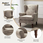 Fauteuil d'appoint traditionnel en tissu avec pieds tournés, lot de 2