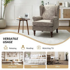 Fauteuil d'appoint traditionnel en tissu avec pieds tournés, lot de 2