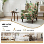 Fauteuil d'appoint traditionnel en tissu avec pieds tournés, lot de 2