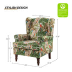 Fauteuil d'appoint traditionnel en tissu avec pieds tournés, lot de 2