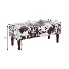 Banc clouté imprimé vache