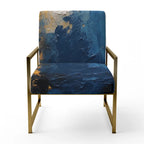 Fauteuil d'appoint abstrait rembourré Blue and Yellow Intuitive Expressions I et fauteuil moderne et contemporain
